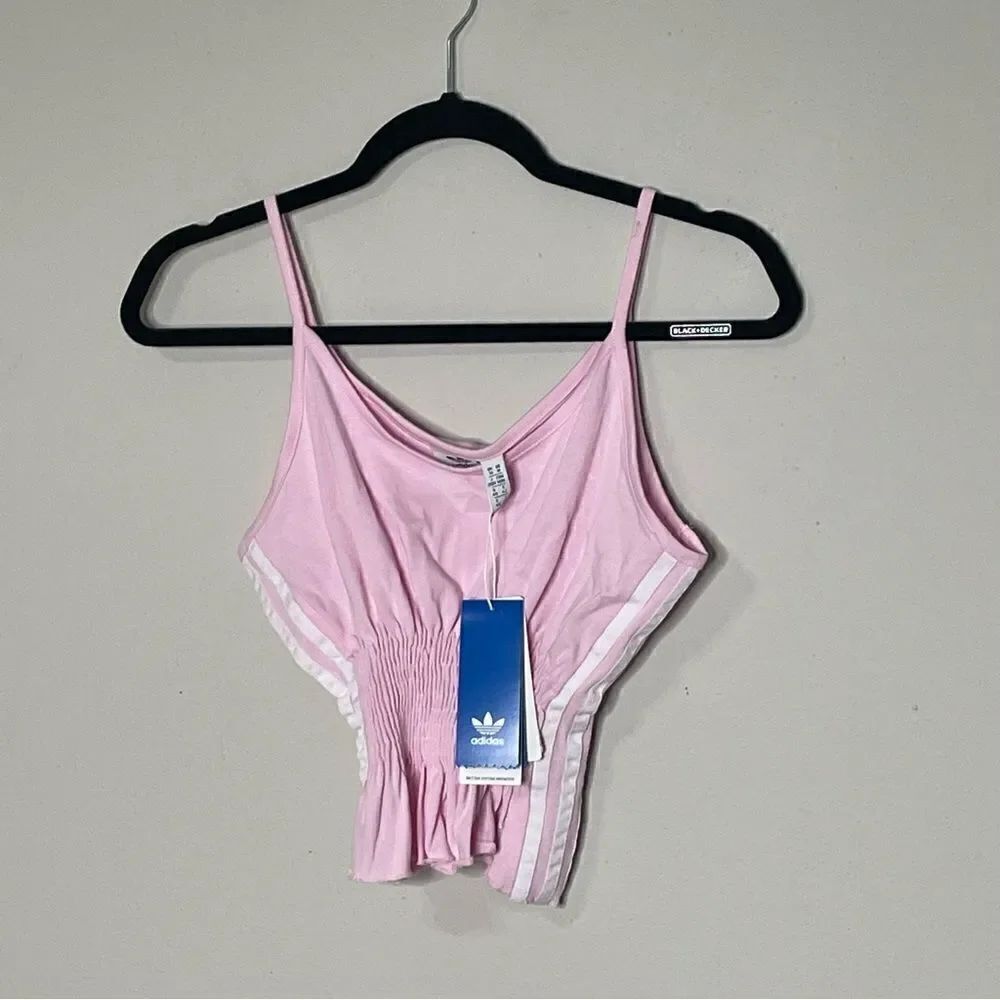 ADIDAS ORIGINALS SMOCKED TOP three 3 stripes - Picture 6 of 10